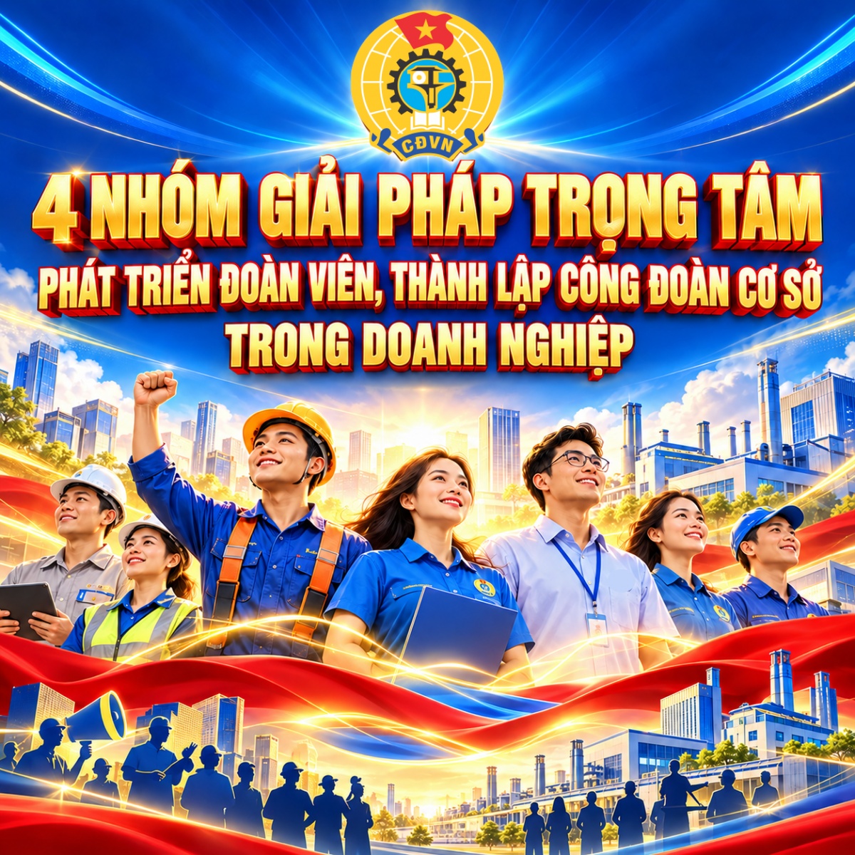 4 nhóm giải pháp trọng tâm phát triển đoàn viên, thành lập công đoàn cơ sở trong doanh nghiệp