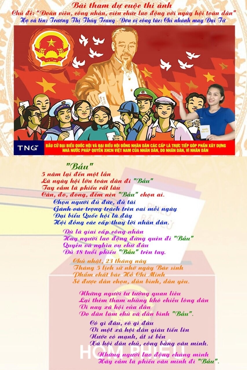 Hoạt động tuyên truyền bầu cử gần gũi và thiết thực, công nhân trách nhiệm với lá phiếu Hoạt động tuyên truyền bầu cử gần gũi và thiết thực, công nhân trách nhiệm với lá phiếu