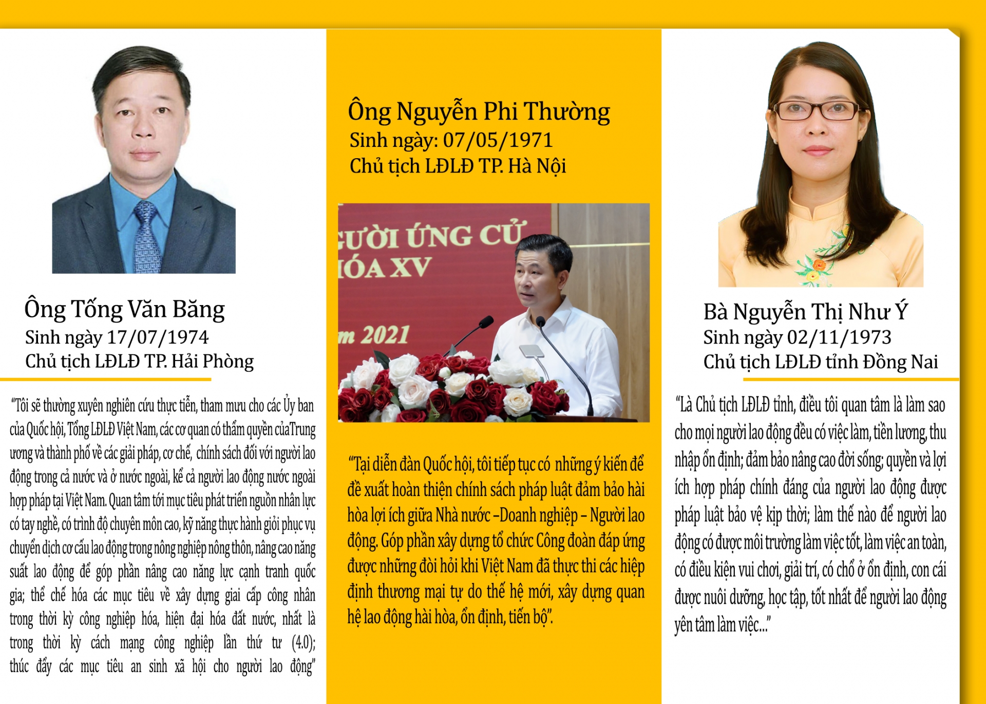 12 cán bộ công đoàn trúng cử ĐBQH và hoạt động hướng về Công nhân - Công đoàn 12 cán bộ công đoàn trúng cử ĐBQH và hoạt động hướng về Công nhân - Công đoàn
