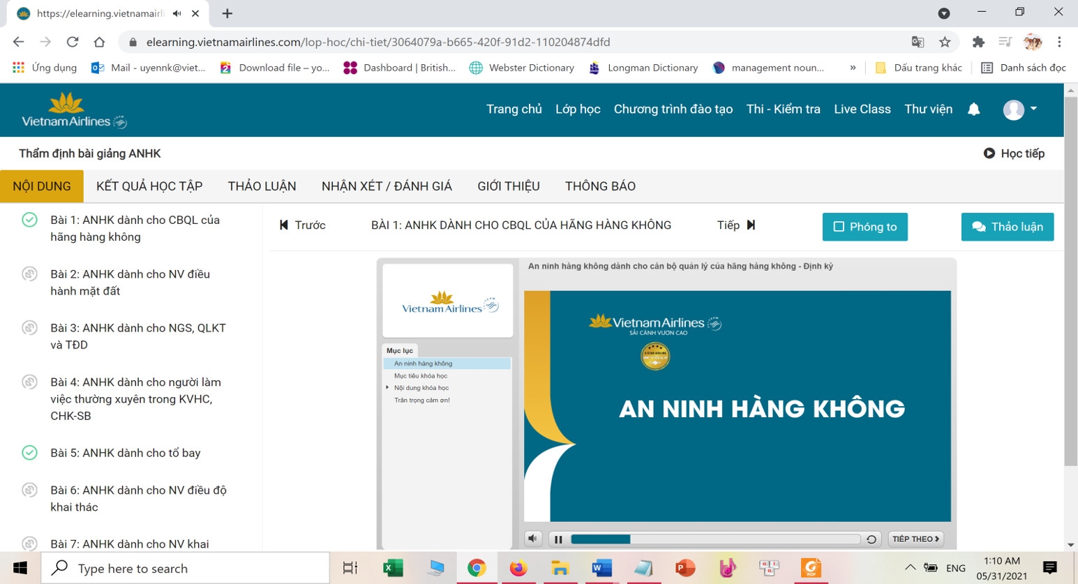 Chương trình E–Learning giữ nhịp cánh bay thời đại dịch Chương trình E–Learning giữ nhịp cánh bay thời đại dịch