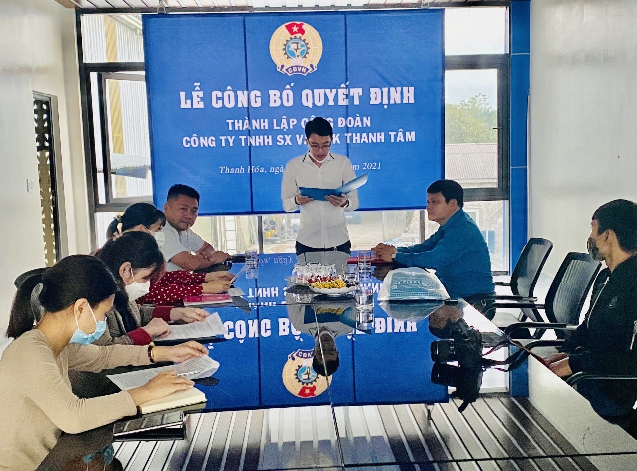 LĐLĐ Thanh Hóa: Đẩy mạnh công tác phát triển đoàn viên, thành lập CĐCS LĐLĐ Thanh Hóa: Đẩy mạnh công tác phát triển đoàn viên, thành lập CĐCS