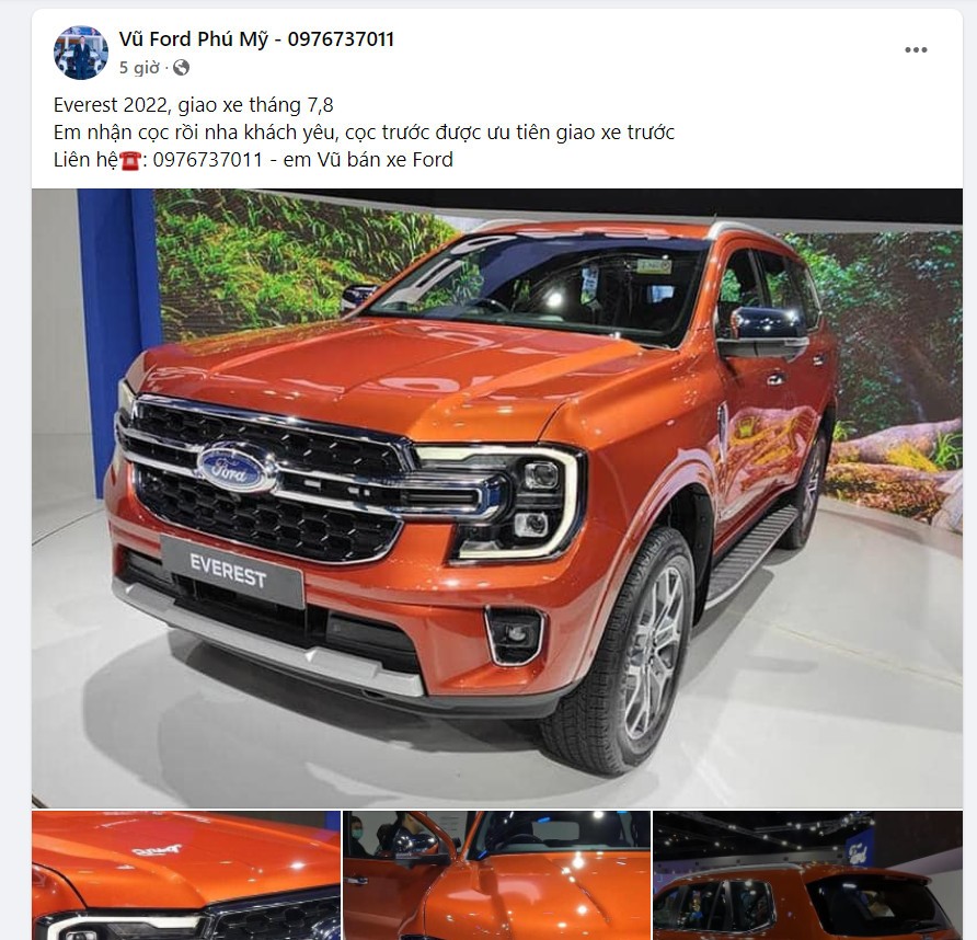 Đại lý ồ ạt nhận cọc Ford Everest 2022, dự kiến giao xe quý 3 Đại lý ồ ạt nhận cọc Ford Everest 2022, dự kiến giao xe quý 3
