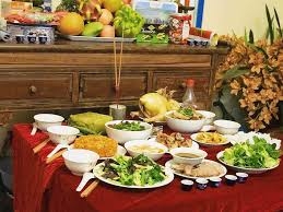 Mâm cỗ và bài cúng giao thừa ngoài trời, trong nhà