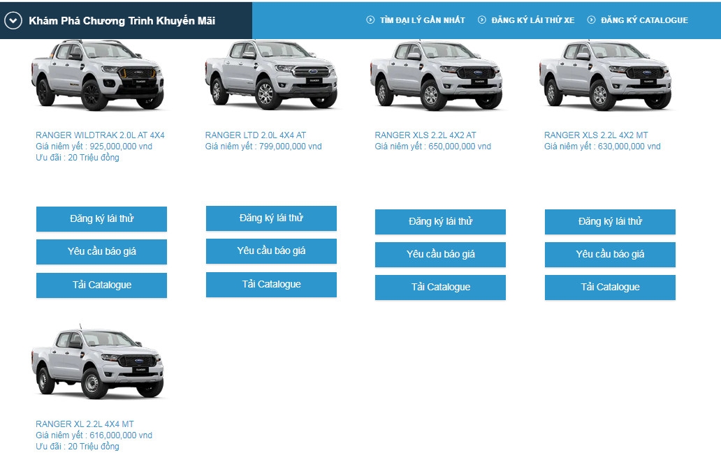 Ford đang ưu đãi giảm giá cho những mẫu xe nào hiện tại? Ford đang ưu đãi giảm giá cho những mẫu xe nào hiện tại?