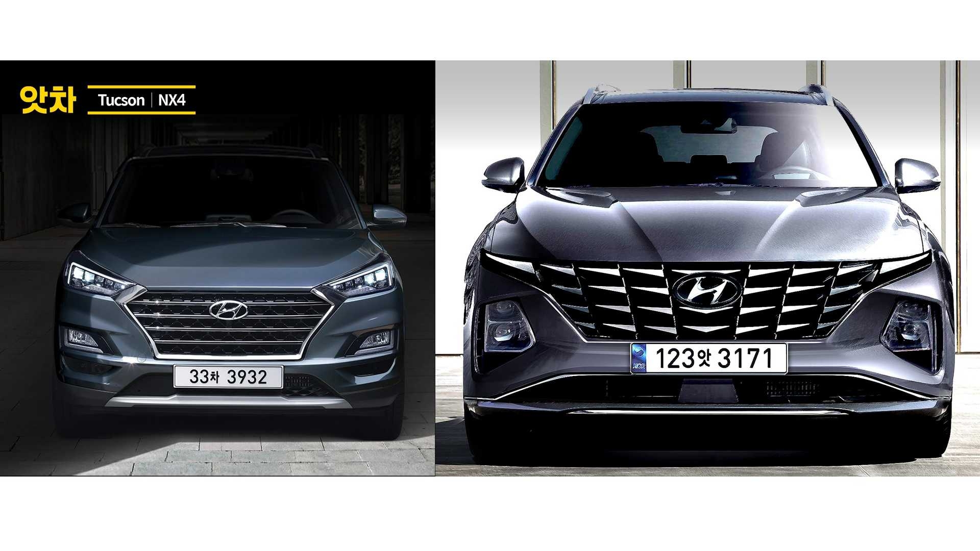 hyundai tucson 2021 lo anh ngoai that me hoac