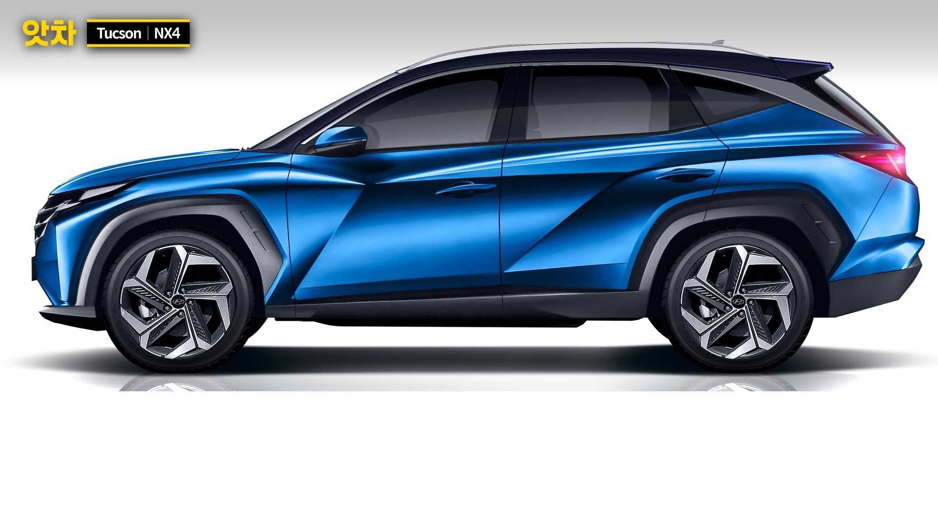 hyundai tucson 2021 lo anh ngoai that me hoac