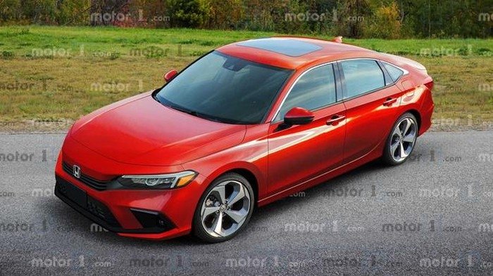 Lộ diện bản phác thảo của mẫu Honda Civic 2022 lo dien ban phac thao cua mau honda civic 2022