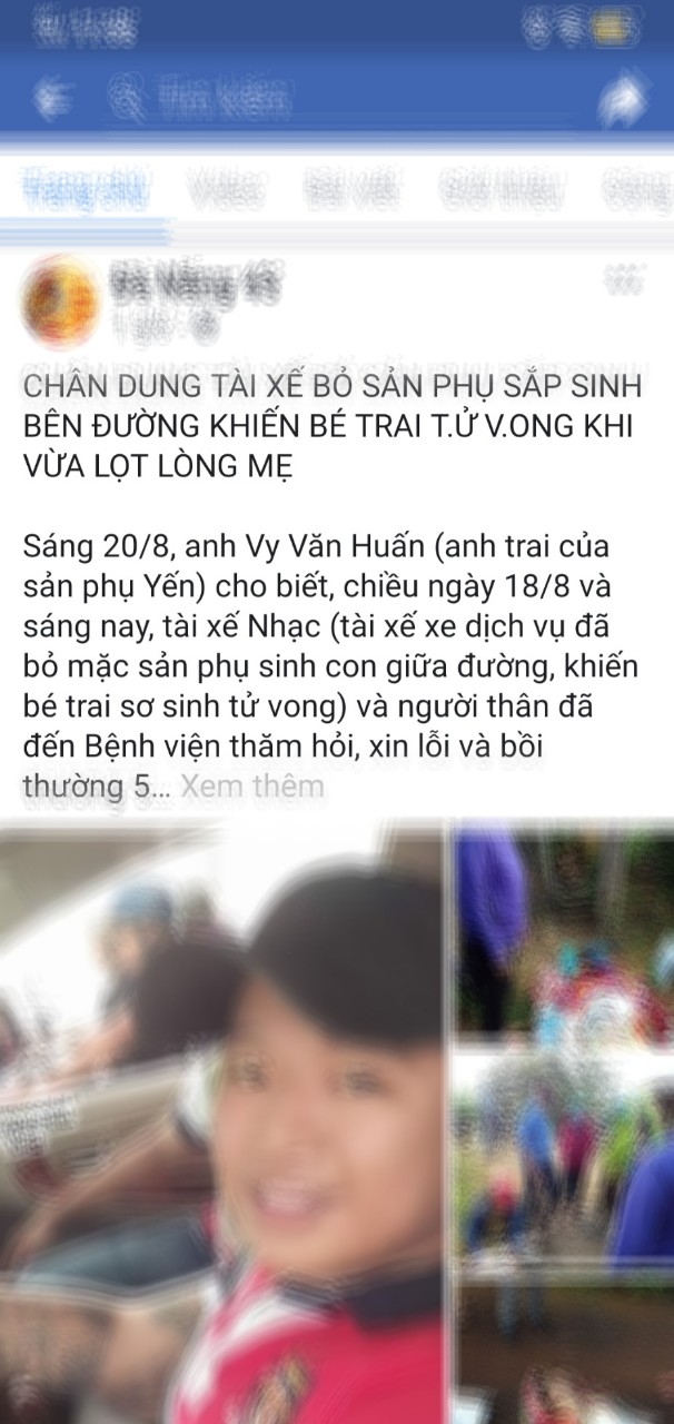 Vụ sản phụ bị bỏ rơi, con tử vong: Cư dân mạng ném đá oan tài xế trùng tên vu san phu bi bo roi con tu vong cu dan mang nem da oan tai xe trung ten