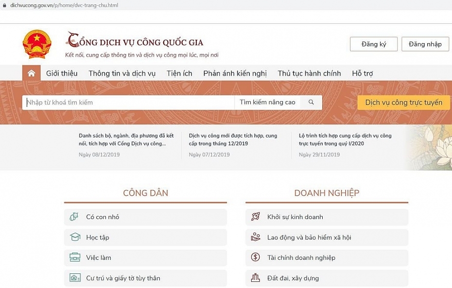 8 nhóm dịch vụ công được đưa lên cổng trực tuyến, trong đó có đổi bằng lái xe, thẻ BHYT