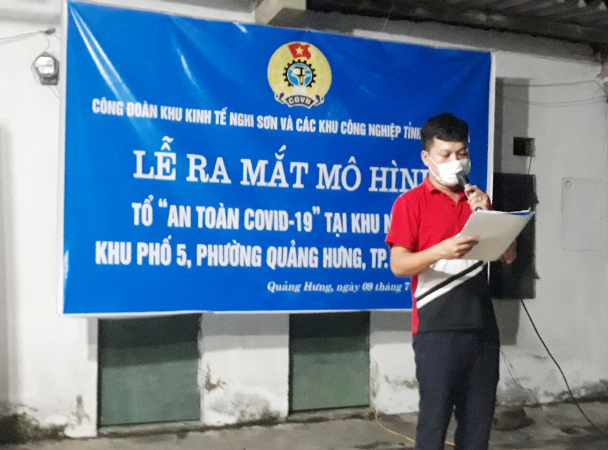 Thanh Hóa: Ra mắt Tổ An toàn Covid-19 tại khu nhà trọ Thanh Hóa: Ra mắt Tổ An toàn Covid-19 tại khu nhà trọ