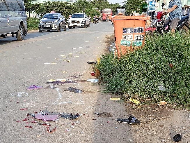be gai o binh duong tai nan chet tham vi thung rac ben duong