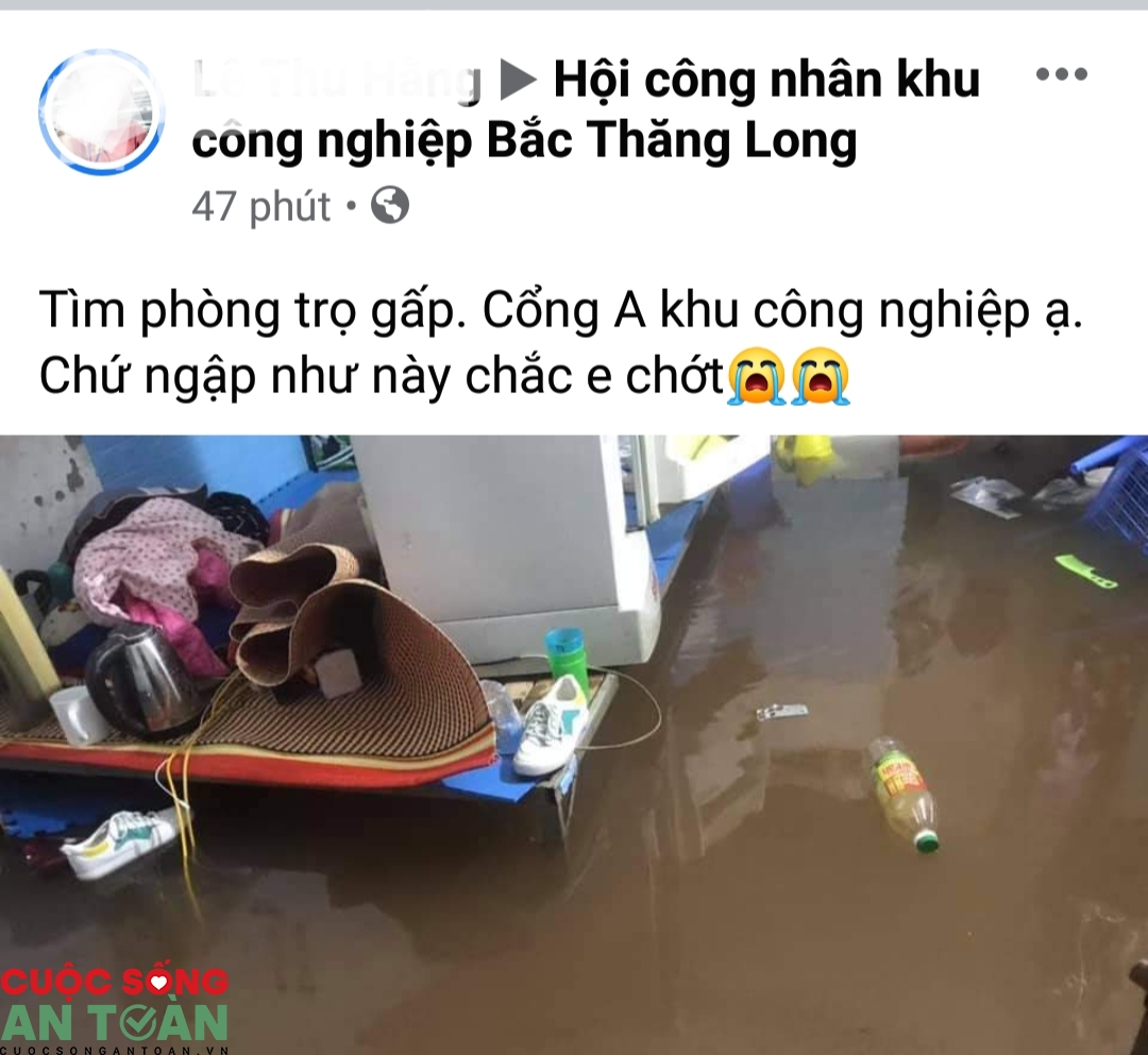 KCN Bắc Thăng Long: Công nhân ngao ngán vì mưa ngập, nước tràn vào phòng trọ 0128 z2030943150870 ee0619211514f6ef7e40de2ca03b101f