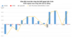 Khối ngoại mua mạnh cổ phiếu "Bank - Chứng - Thép"