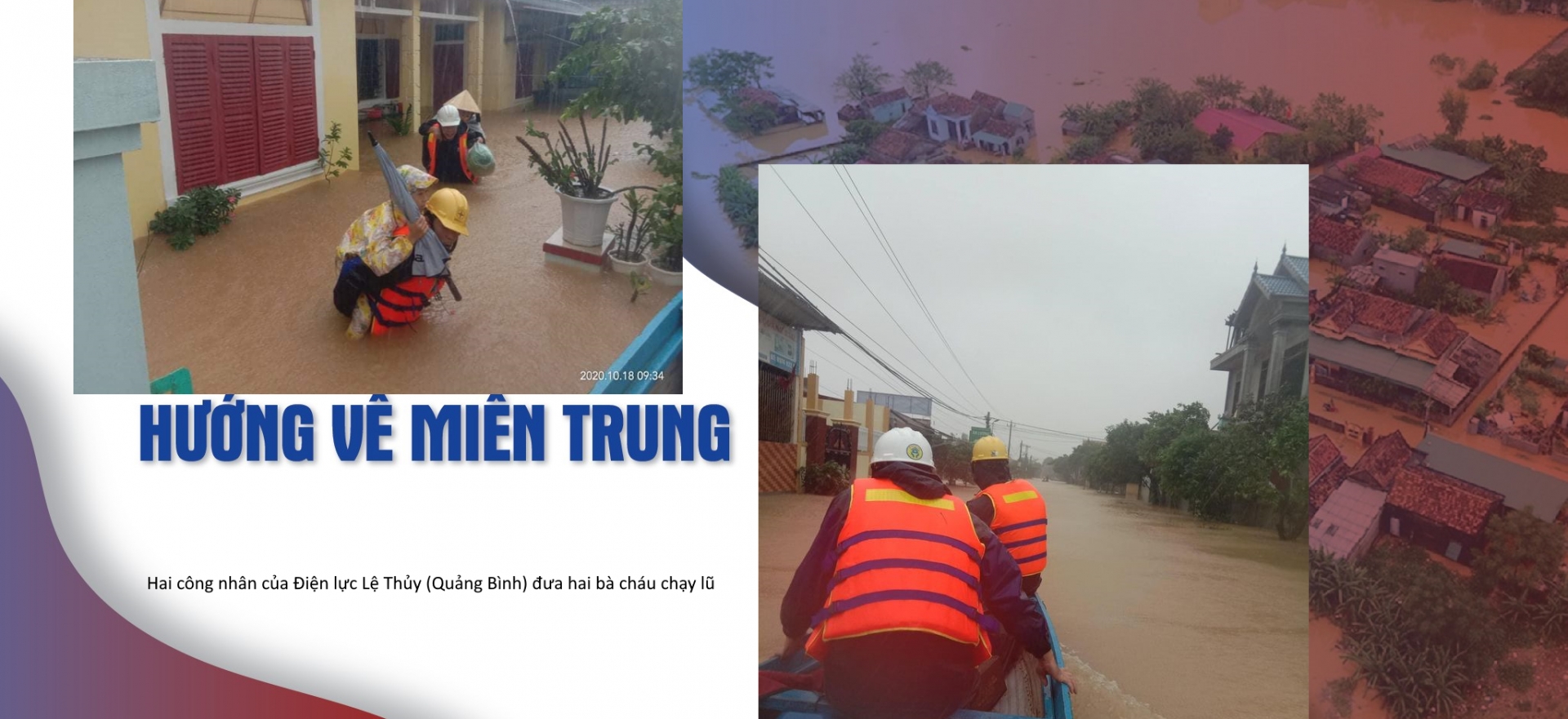 Công nhân viên ngành Điện hỗ trợ, ủng hộ đồng bào miền Trung khắc phục thiên tai