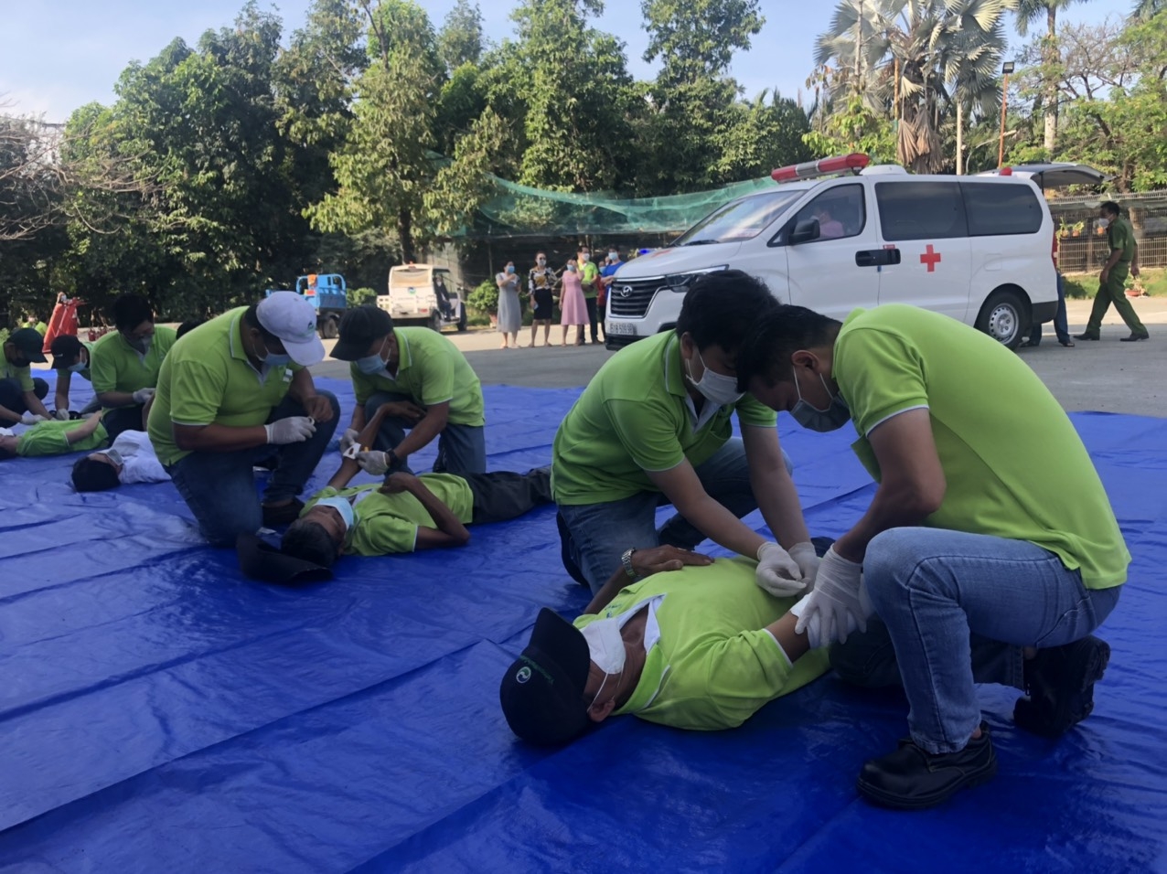 Diễn tập phương án chữa cháy, cứu hộ cứu nạn tại VWS Diễn tập phương án chữa cháy, cứu hộ cứu nạn tại VWS