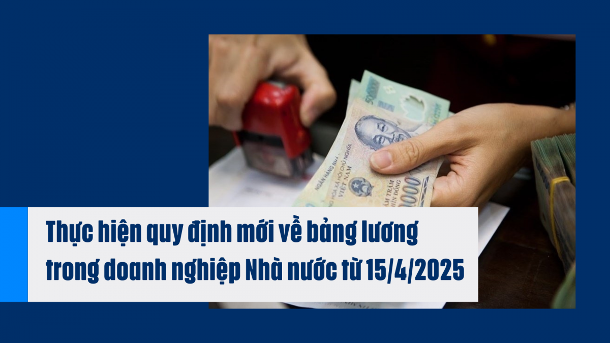 Thực hiện quy định mới về bảng lương trong doanh nghiệp Nhà nước từ 15/4