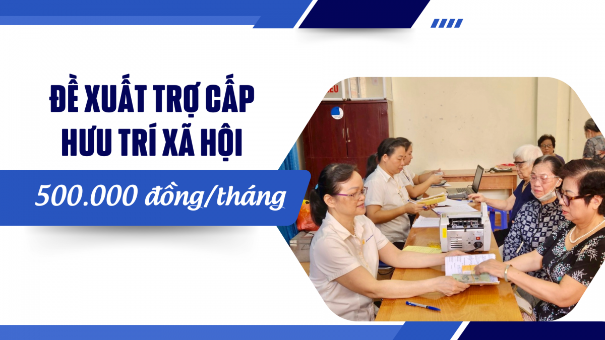 Đề xuất trợ cấp hưu trí xã hội 500.000 đồng/tháng