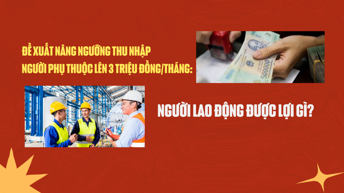 Đề xuất nâng ngưỡng thu nhập người phụ thuộc lên 3 triệu đồng/tháng: Người lao động được lợi gì?
