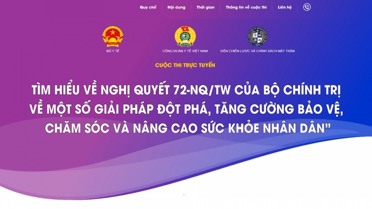 Hướng dẫn tham gia Cuộc thi trực tuyến tìm hiểu về Nghị quyết 72-NQ/TW của Bộ Chính trị