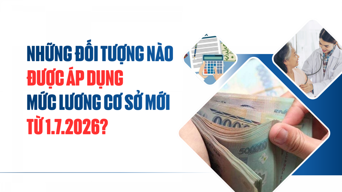 Những đối tượng nào được áp dụng mức lương cơ sở mới từ 1.7.2026?