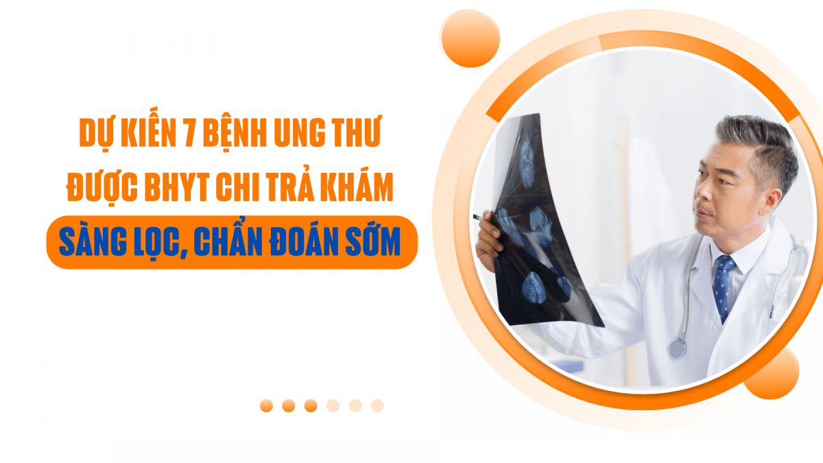 Dự kiến 7 bệnh ung thư được BHYT chi trả khám sàng lọc, chẩn đoán sớm