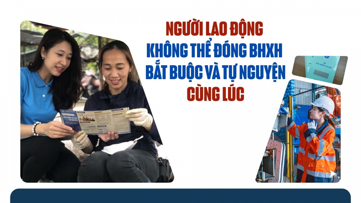 Người lao động không thể đóng BHXH bắt buộc và tự nguyện cùng lúc