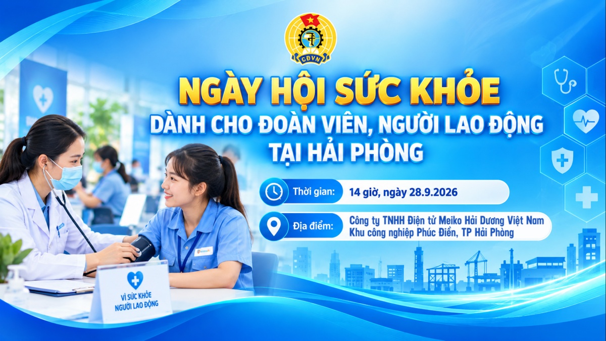 Ngày hội sức khỏe dành cho đoàn viên, người lao động tại Hải Phòng