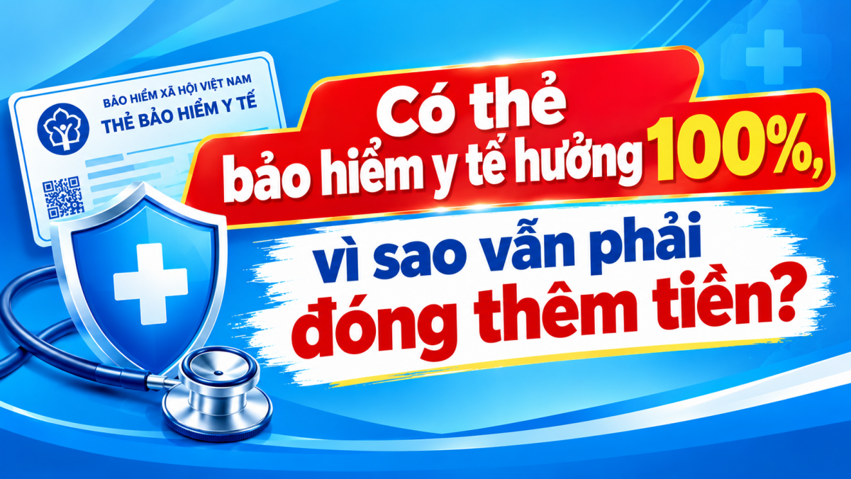 Có thẻ bảo hiểm y tế hưởng 100%, vì sao vẫn phải đóng thêm tiền?